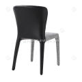Włoskie minimalistyczne skóry i bawełniane lenne krzesła jadalni